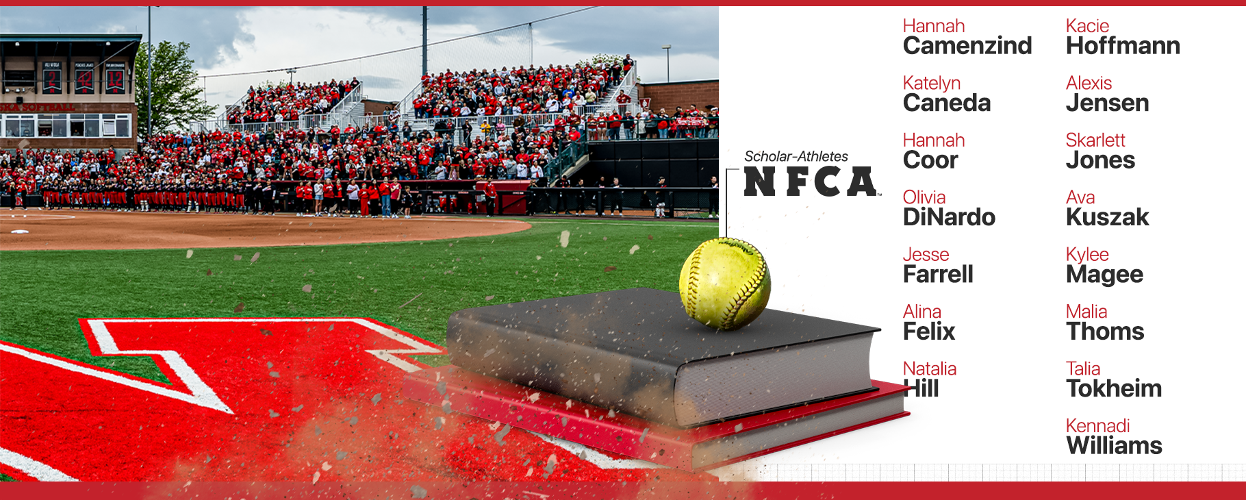 Fifteen Huskers Named NFCA Scholar-Athletes