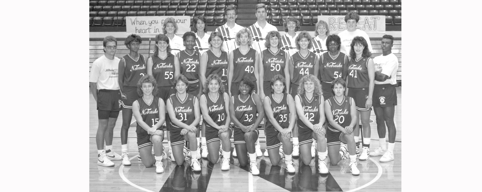 1988-89 Nebraska WBB Team 2500x1000.jpg Women's Basketball 1988-89