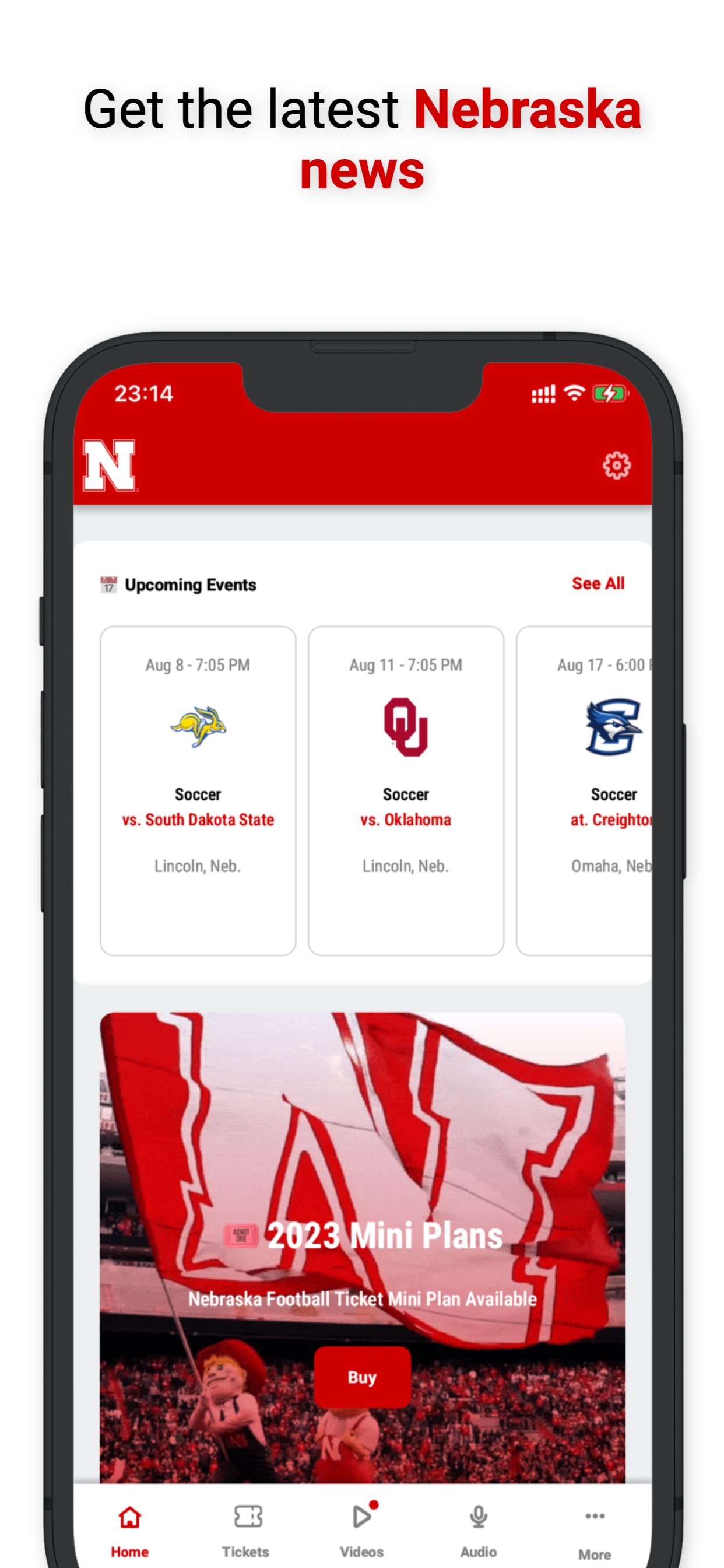 Huskers Mobile App - University of Nebraska