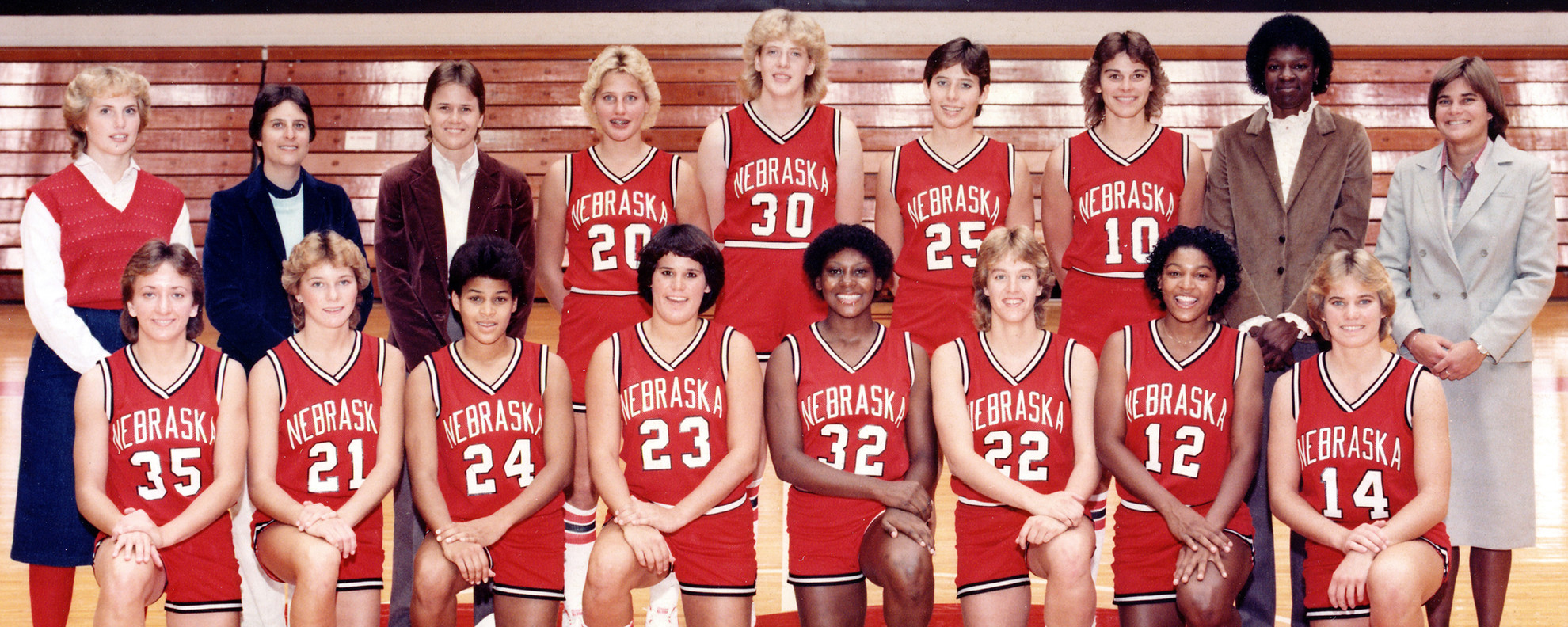 1983-84 Nebraska WBB Team 2500x1000.jpg Women's Basketball 1983-84
