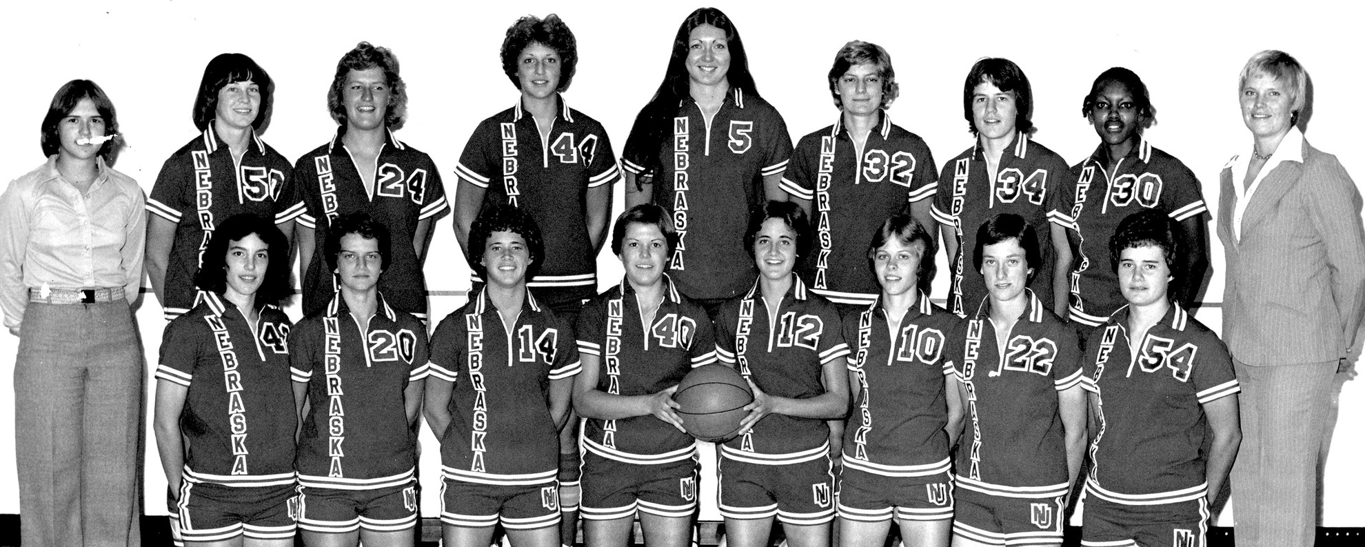 1977-78 Nebraska WBB Team 2500x1000.jpg Women's Basketball 1977-78