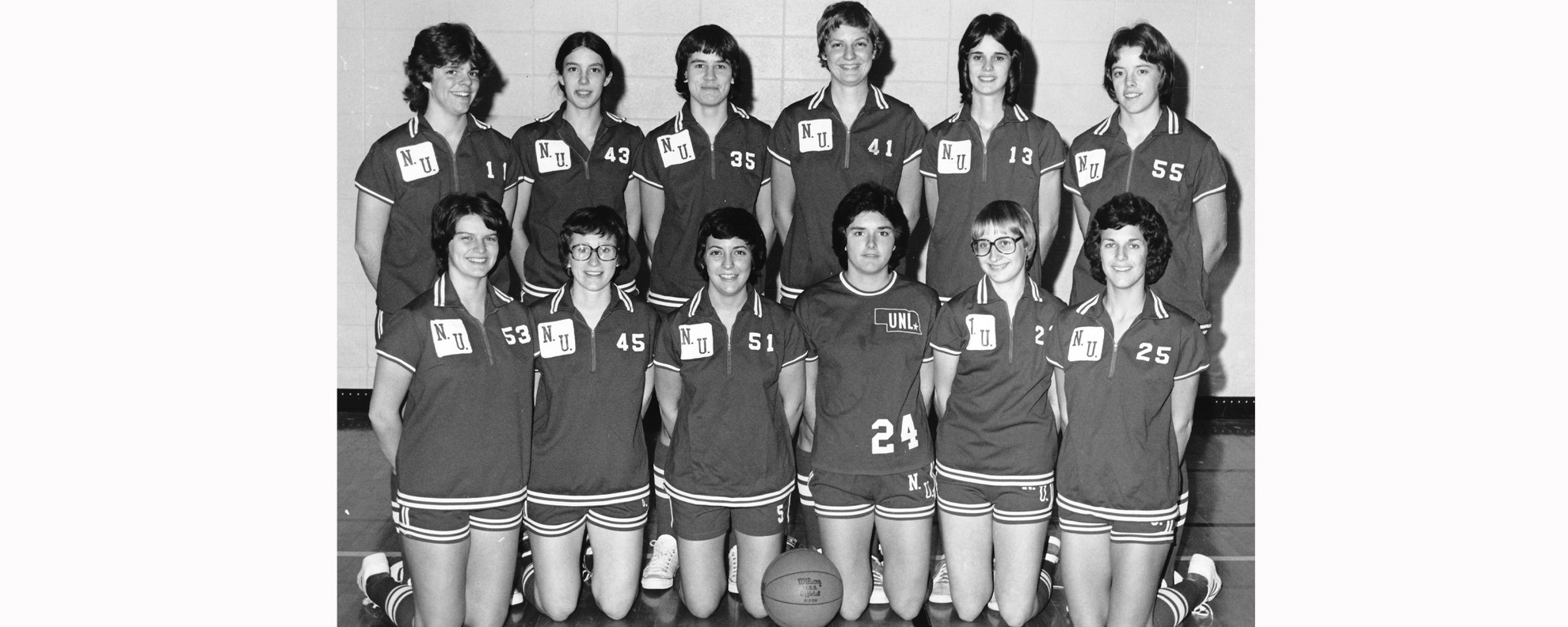 1975-76 Nebraska WBB Team 2500x1000.jpg Women's Basketball 1975-76